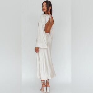 Elegant White Open-Back Dress